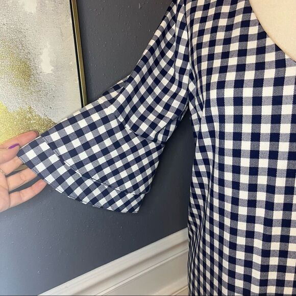 Draper James Gingham Bell Sleeve Dress - Picture 7 of 12